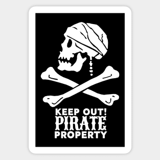 Keep Out! Pirate Property Vintage Skull Sticker